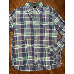 J. Crew plaid button down slim fit L